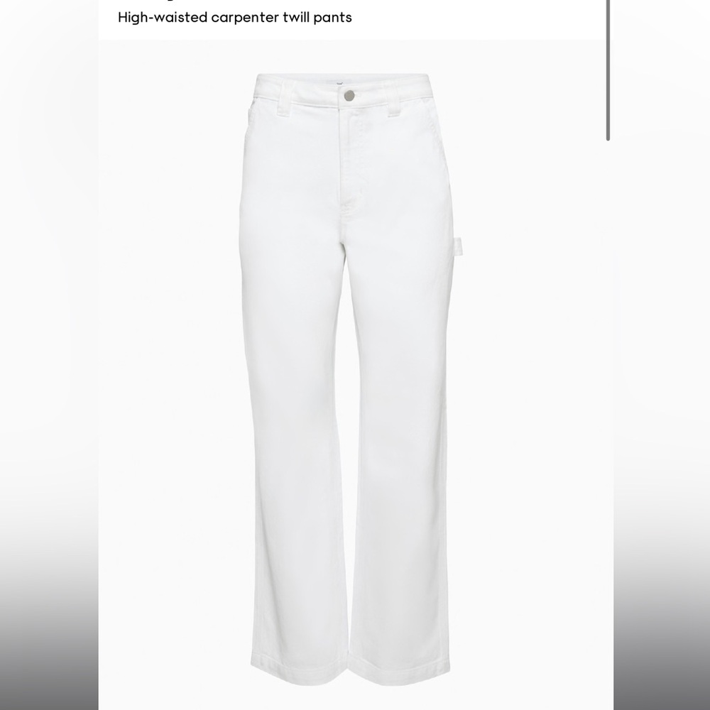 denim straight fit white jeans - Aritzia